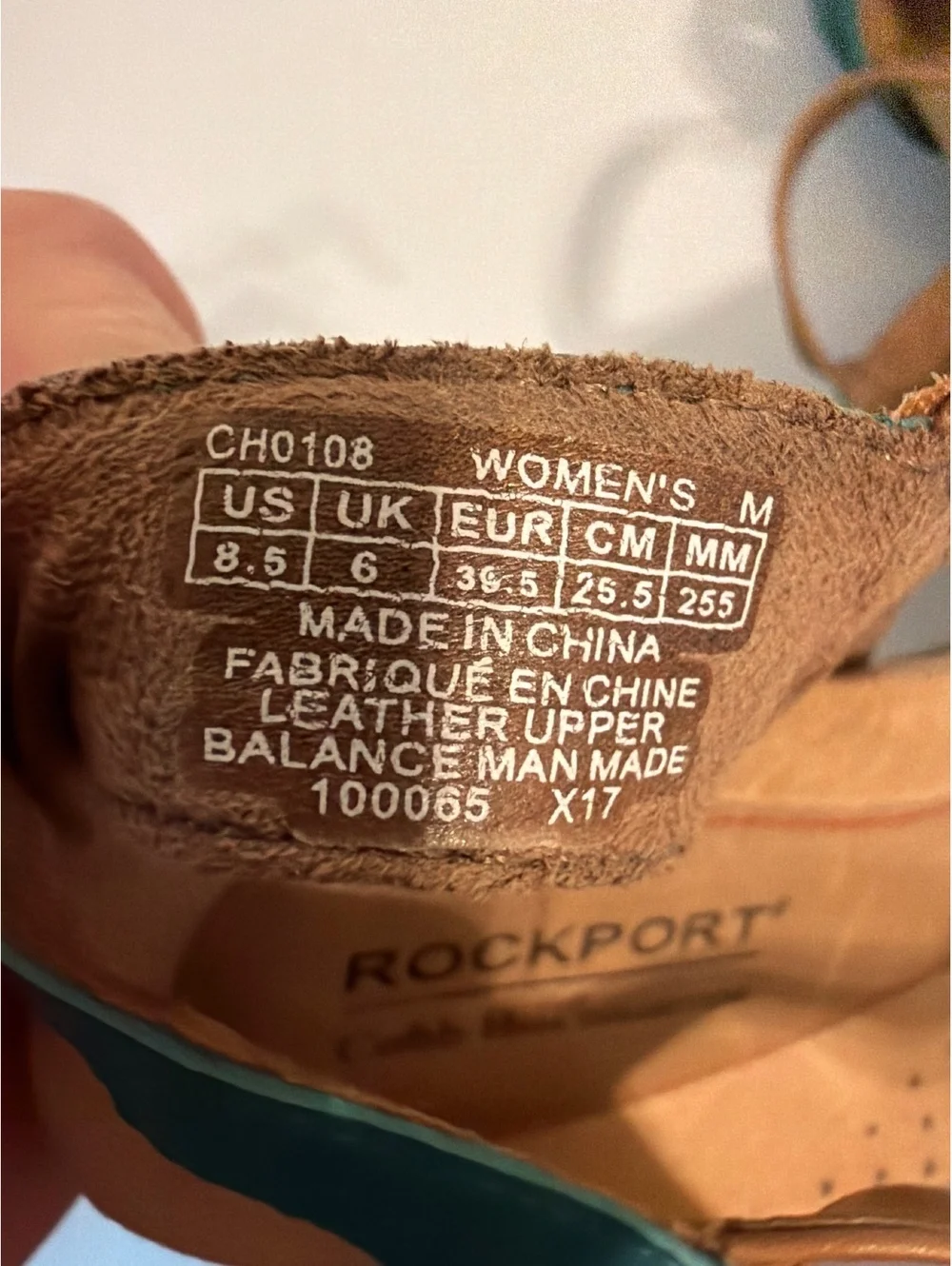 Rockport Women's Teal and Tan Leather Wedge Sandals